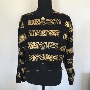 Make A Statement with  this Gantos Nativewear Designs Jacket  Loop Button Front